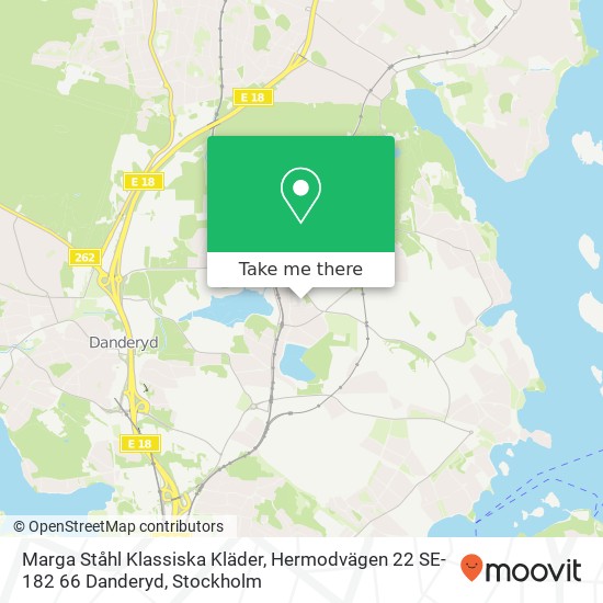 Marga Ståhl Klassiska Kläder, Hermodvägen 22 SE-182 66 Danderyd map