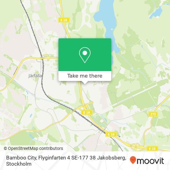 Bamboo City, Flyginfarten 4 SE-177 38 Jakobsberg map