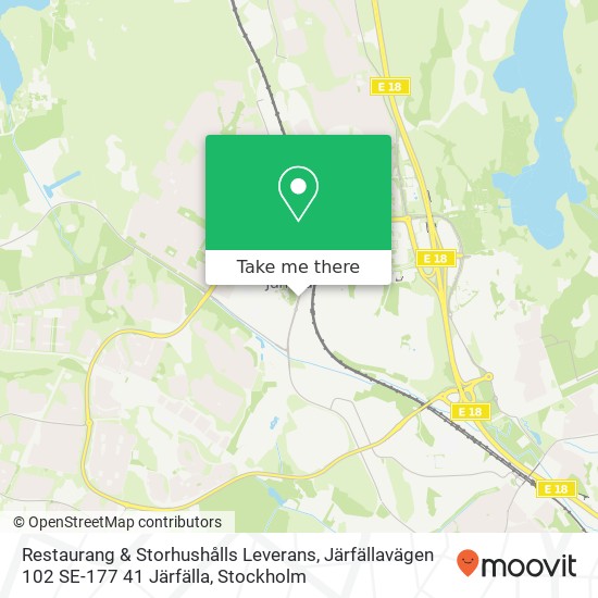 Restaurang & Storhushålls Leverans, Järfällavägen 102 SE-177 41 Järfälla map