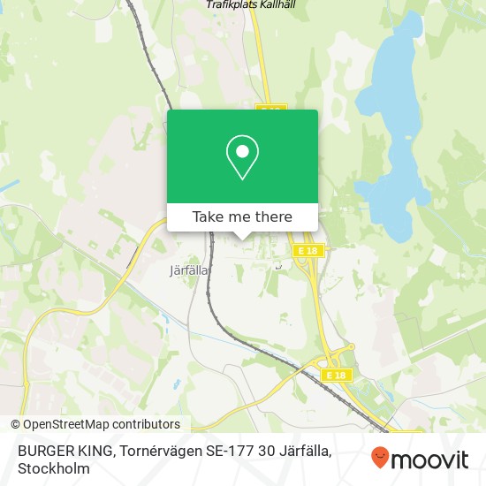 BURGER KING, Tornérvägen SE-177 30 Järfälla map