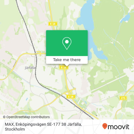 MAX, Enköpingsvägen SE-177 38 Järfälla map