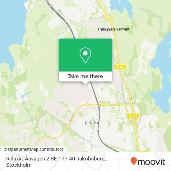 Relaxia, Åsvägen 2 SE-177 40 Jakobsberg map