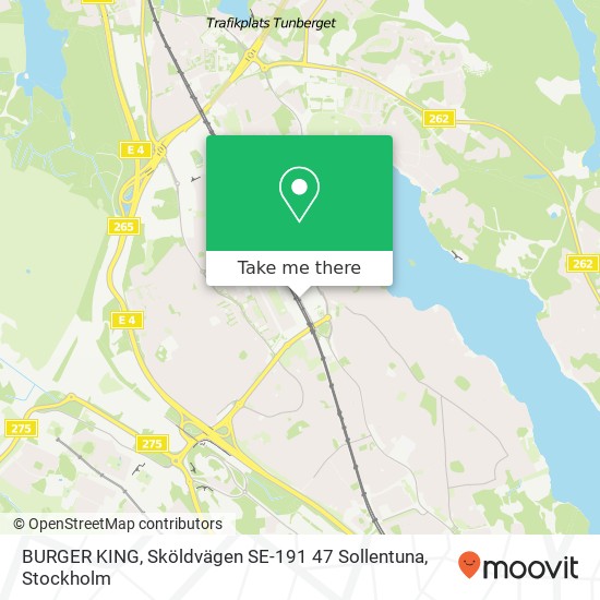 BURGER KING, Sköldvägen SE-191 47 Sollentuna map