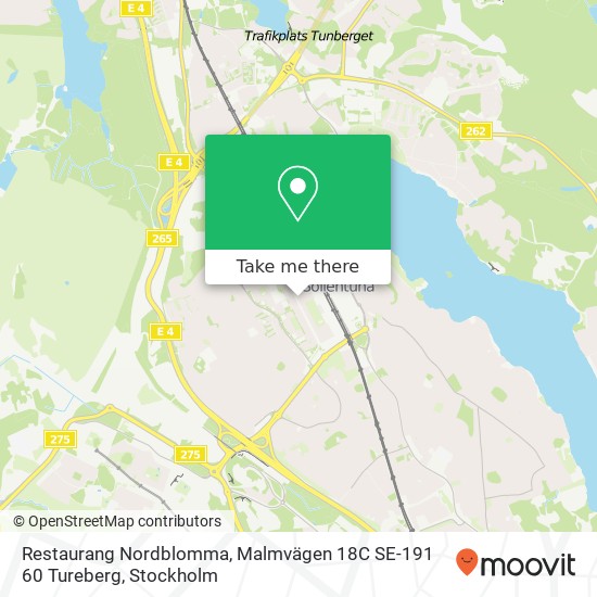 Restaurang Nordblomma, Malmvägen 18C SE-191 60 Tureberg map