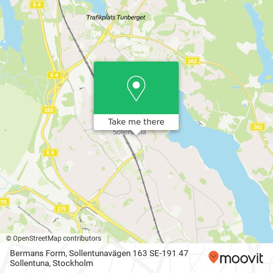 Bermans Form, Sollentunavägen 163 SE-191 47 Sollentuna map