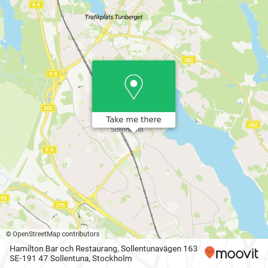 Hamilton Bar och Restaurang, Sollentunavägen 163 SE-191 47 Sollentuna map