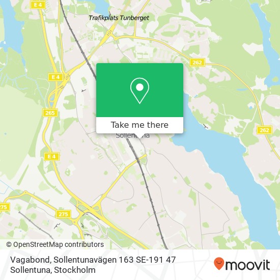 Vagabond, Sollentunavägen 163 SE-191 47 Sollentuna map