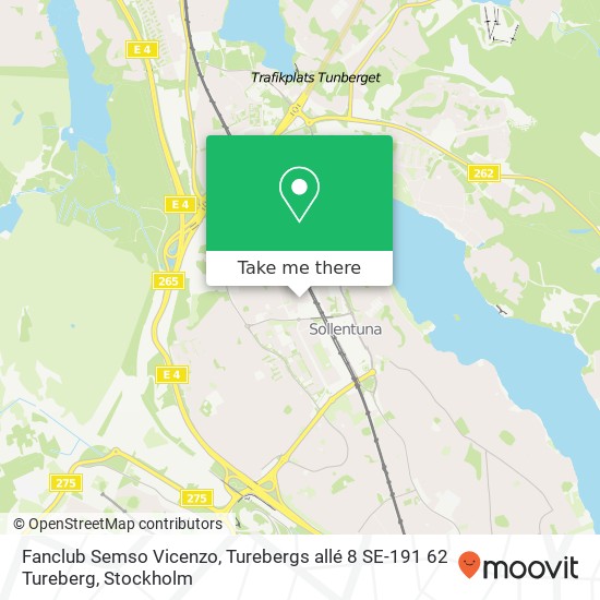 Fanclub Semso Vicenzo, Turebergs allé 8 SE-191 62 Tureberg map