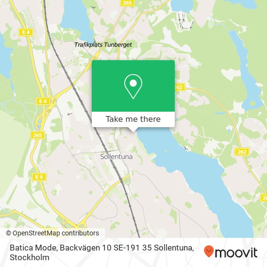 Batica Mode, Backvägen 10 SE-191 35 Sollentuna map