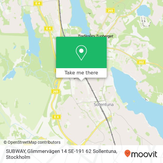 SUBWAY, Glimmervägen 14 SE-191 62 Sollentuna map