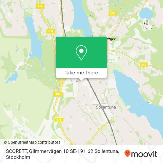 SCORETT, Glimmervägen 10 SE-191 62 Sollentuna map