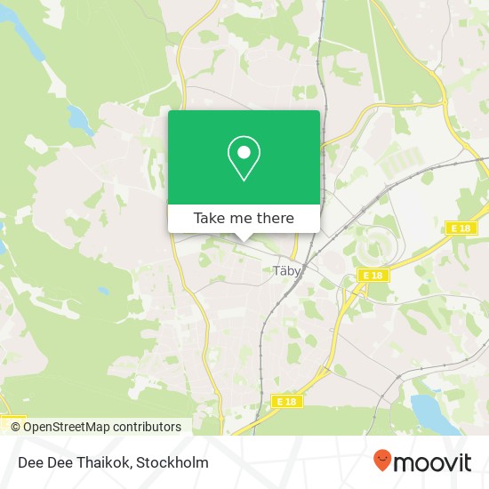 Dee Dee Thaikok, Enhagsvägen 8 Täby map