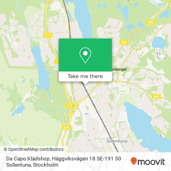 Da Capo Klädshop, Häggviksvägen 18 SE-191 50 Sollentuna map