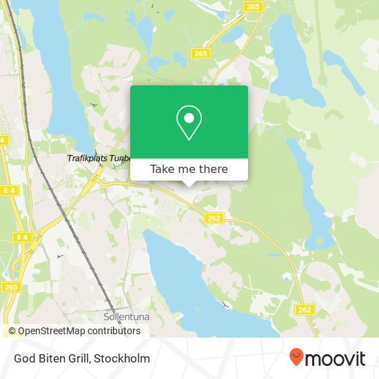 God Biten Grill map