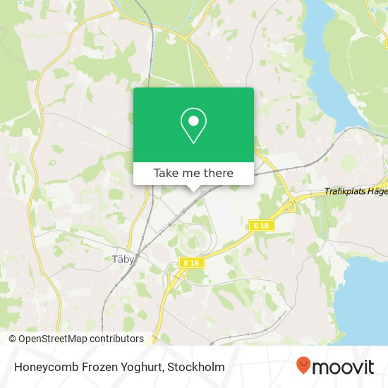 Honeycomb Frozen Yoghurt, SE-183 34 Täby map