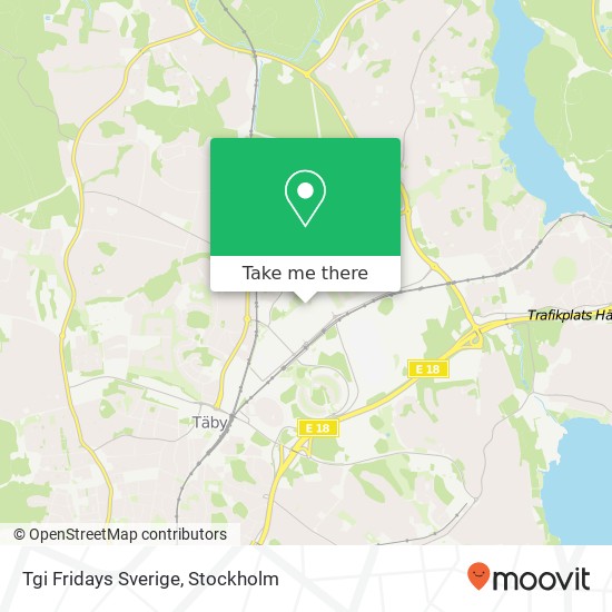 Tgi Fridays Sverige, Biblioteksgången 1 SE-183 70 Täby map