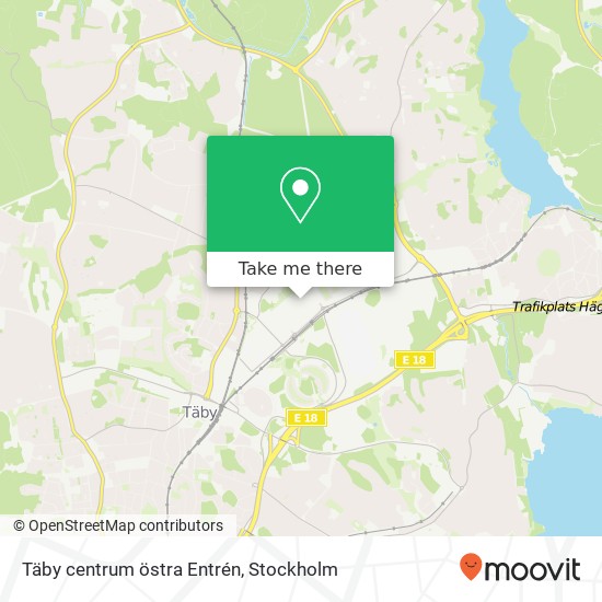 Täby centrum östra Entrén map