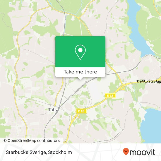 Starbucks Sverige, SE-183 34 Täby map