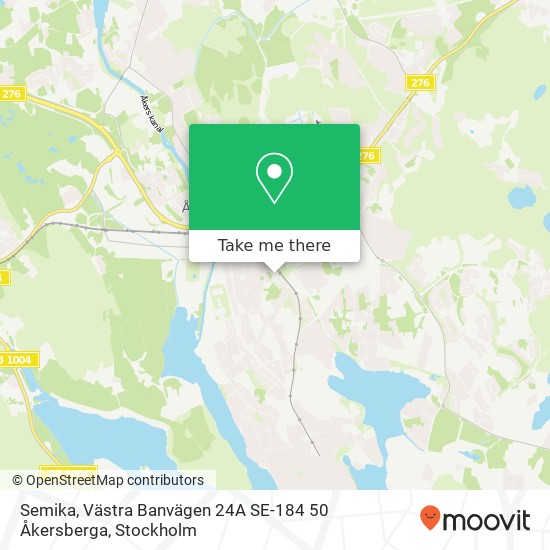 Semika, Västra Banvägen 24A SE-184 50 Åkersberga map