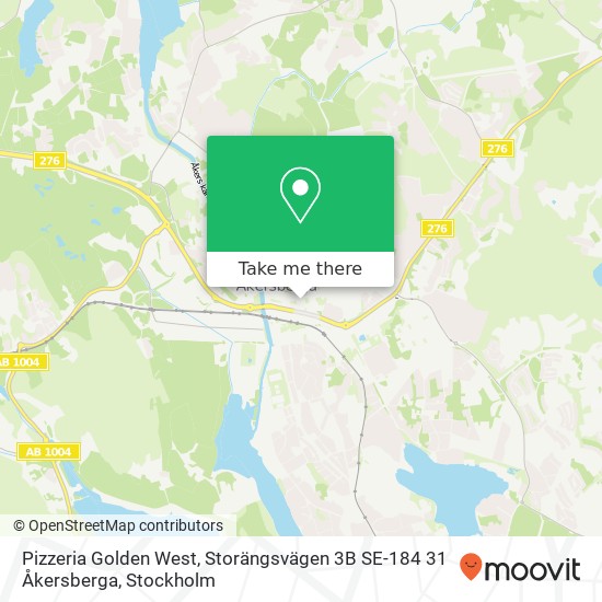 Pizzeria Golden West, Storängsvägen 3B SE-184 31 Åkersberga map