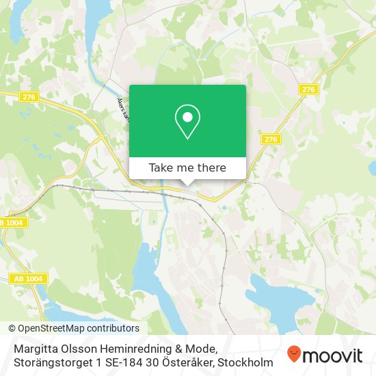 Margitta Olsson Heminredning & Mode, Storängstorget 1 SE-184 30 Österåker map