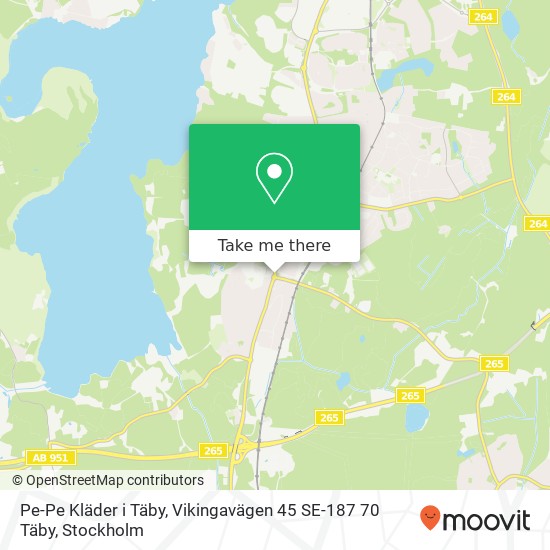 Pe-Pe Kläder i Täby, Vikingavägen 45 SE-187 70 Täby map