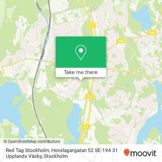 Red Tag Stockholm, Hovslagargatan 52 SE-194 31 Upplands Väsby map