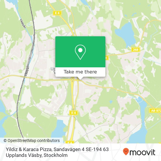 Yildiz & Karaca Pizza, Sandavägen 4 SE-194 63 Upplands Väsby map