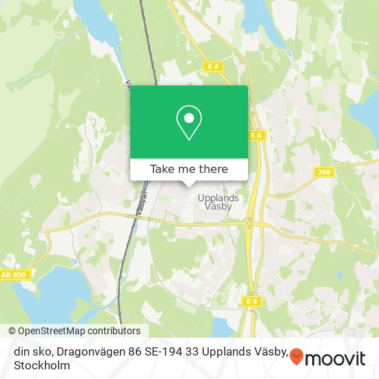 din sko, Dragonvägen 86 SE-194 33 Upplands Väsby map