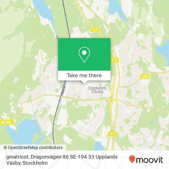 ginatricot, Dragonvägen 86 SE-194 33 Upplands Väsby map