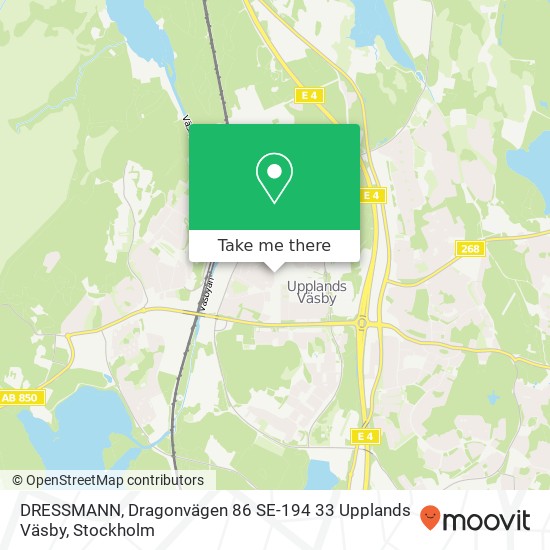 DRESSMANN, Dragonvägen 86 SE-194 33 Upplands Väsby map