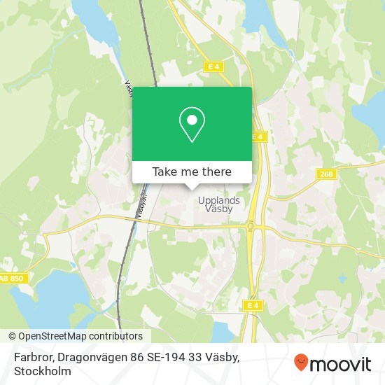 Farbror, Dragonvägen 86 SE-194 33 Väsby map