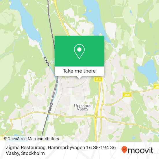 Zigma Restaurang, Hammarbyvägen 16 SE-194 36 Väsby map