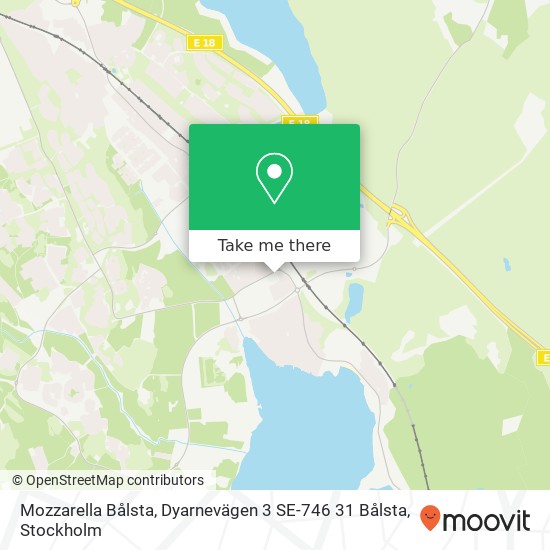 Mozzarella Bålsta, Dyarnevägen 3 SE-746 31 Bålsta map