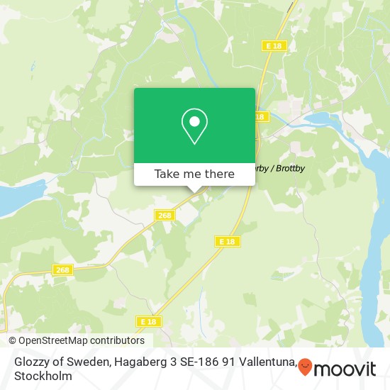 Glozzy of Sweden, Hagaberg 3 SE-186 91 Vallentuna map