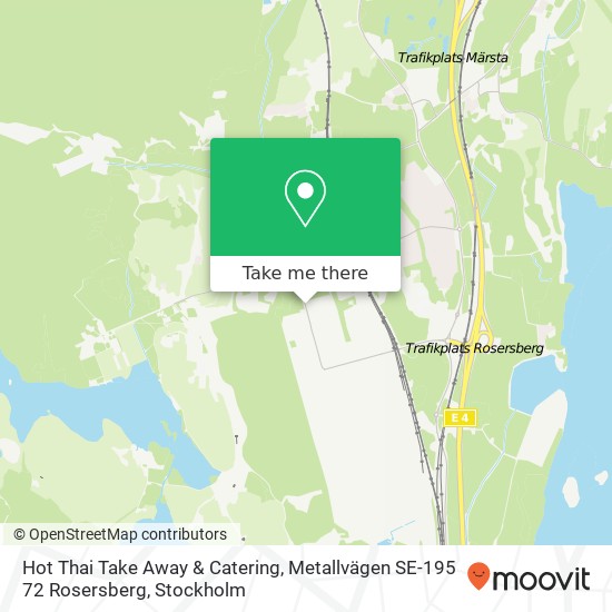 Hot Thai Take Away & Catering, Metallvägen SE-195 72 Rosersberg map