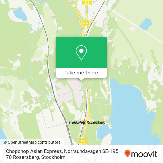 Chopchop Asian Express, Norrsundavägen SE-195 70 Rosersberg map