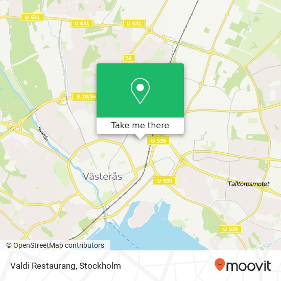 Valdi Restaurang, Metallverksgatan 13 SE-721 30 Västerås map