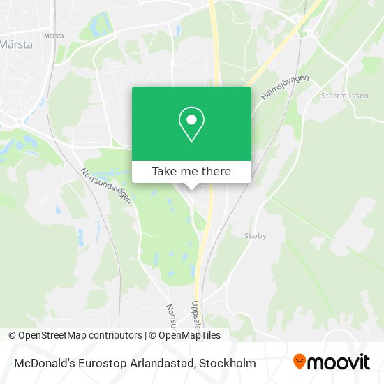 McDonald's Eurostop Arlandastad map