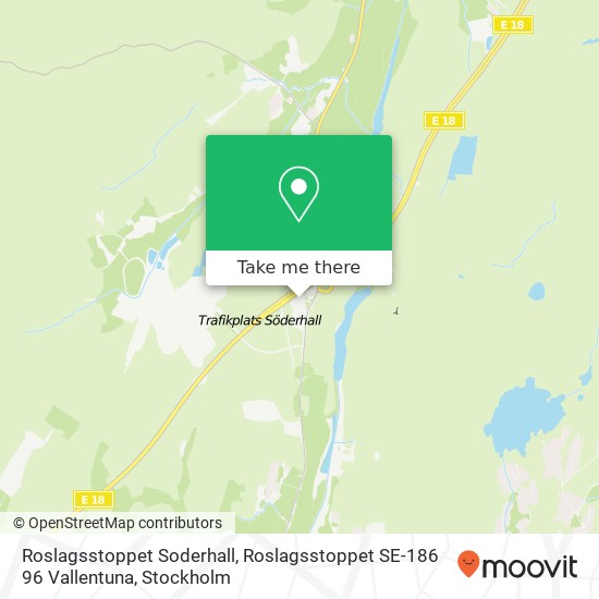 Roslagsstoppet Soderhall, Roslagsstoppet SE-186 96 Vallentuna map