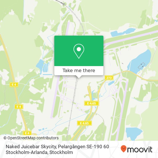 Naked Juicebar Skycity, Pelargången SE-190 60 Stockholm-Arlanda map