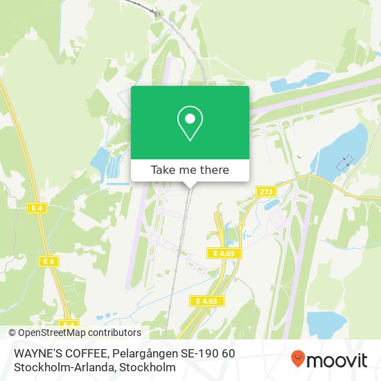 WAYNE'S COFFEE, Pelargången SE-190 60 Stockholm-Arlanda map