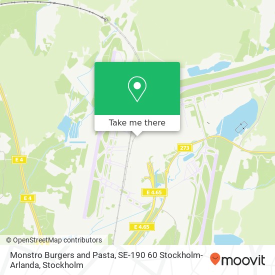 Monstro Burgers and Pasta, SE-190 60 Stockholm-Arlanda map