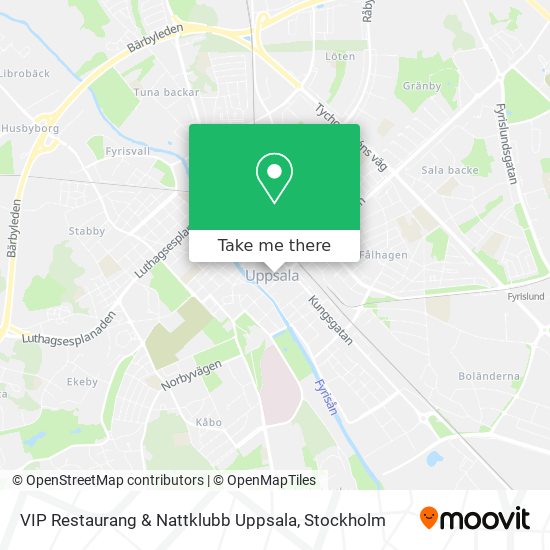VIP Restaurang & Nattklubb Uppsala map