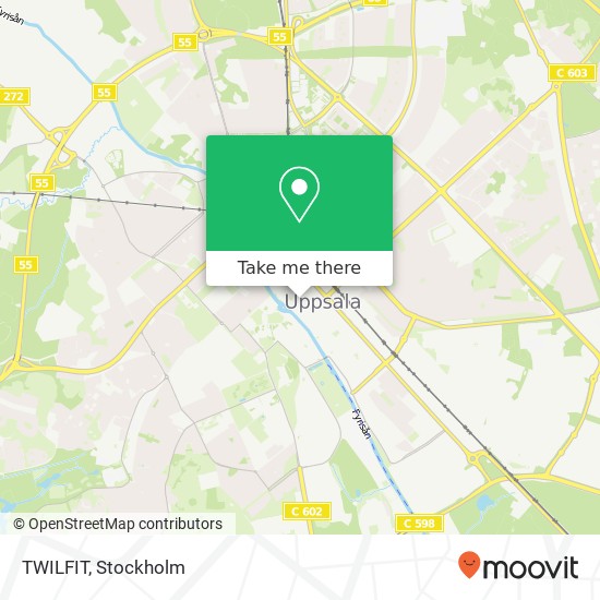 TWILFIT, Svartbäcksgatan 7 SE-753 20 Uppsala map