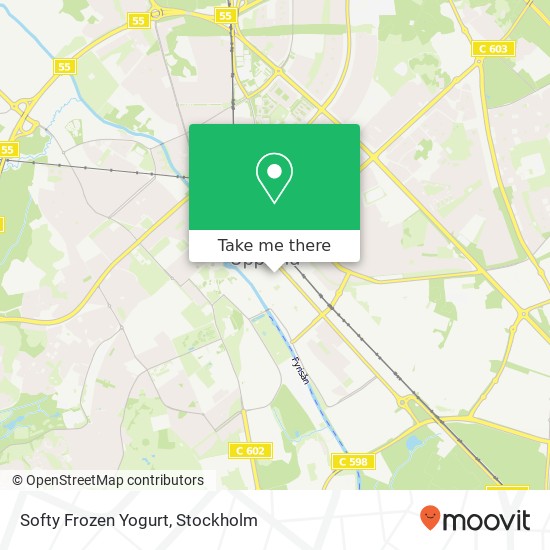 Softy Frozen Yogurt, Dragarbrunnsgatan 50 SE-753 20 Uppsala map