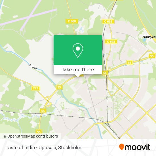 Taste of India - Uppsala map