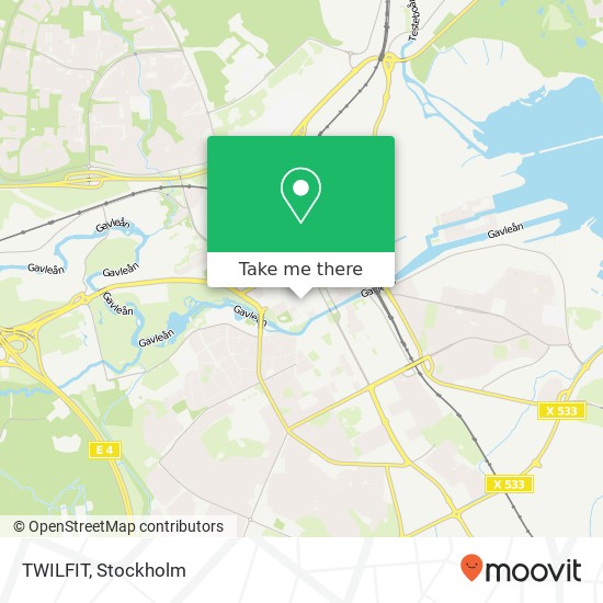 TWILFIT, Drottninggatan 9 SE-803 20 Gävle map