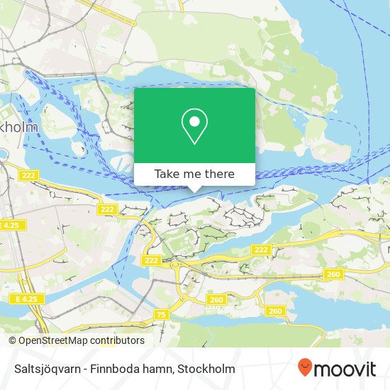 Saltsjöqvarn - Finnboda hamn map