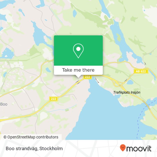 Boo strandväg map